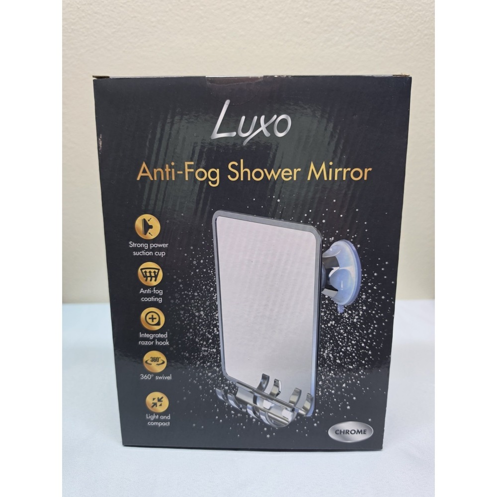 Luxo Shower Mirror, Shower Mirror fogless for Shaving with a Removable Razor